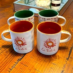 NWOT!! Anthropologie!! Set of 4 cups!!